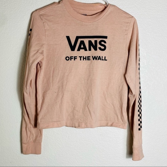 Vans Tops - Vans Flying V Checkered Long Sleeve Crop Top Size: X-Small